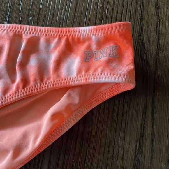 PINK Victorias Secret Coral Orange Tie Dye Bikini Bottoms, L - Picture 4 of 4